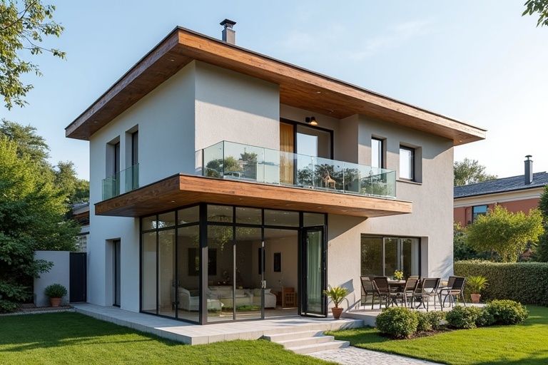Maison rénovée après des travaux d'isolation